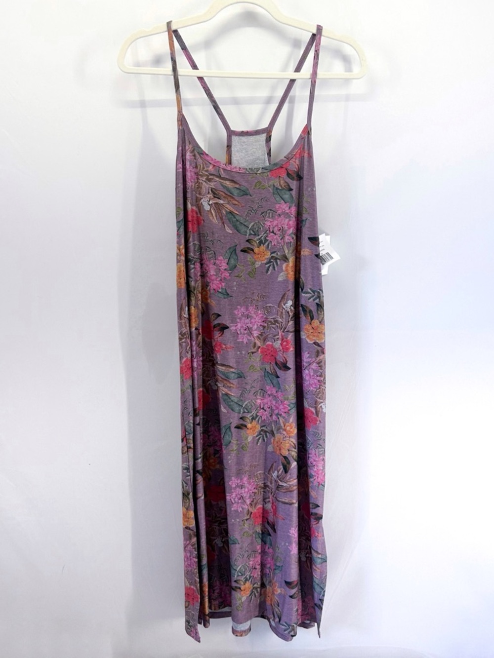 Beyond Yoga Purple Floral Sleep Midi Slip Dress Silverberry Bloom Medium NWT